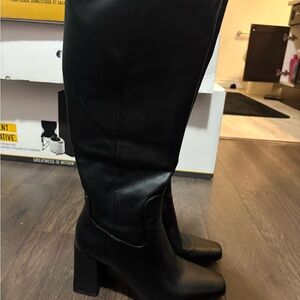 Kelly & Katie Black Over the Knee Boots